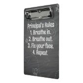 校長規則「顔の修正」をパーソナライズ ミニクリップボード (アングル2)