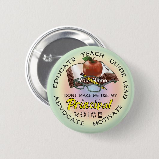 校長音声 缶バッジ (正面&裏面)