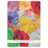 校長-クリップボードのための花のコラージュ、 クリップボード (裏面)