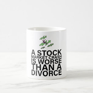 株の暴落は離婚より悪い コーヒーマグカップ