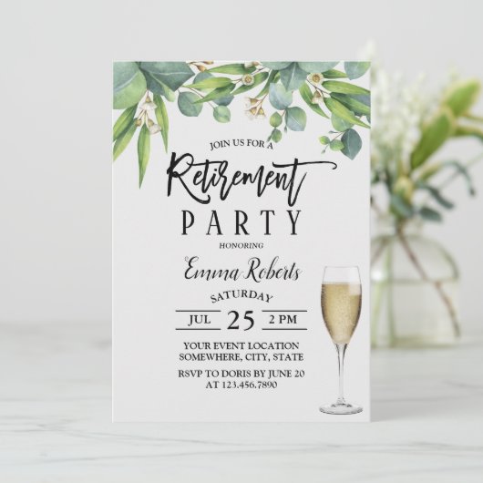 株エレガント属植物退職用パーティー 招待状 (スタンド正面)