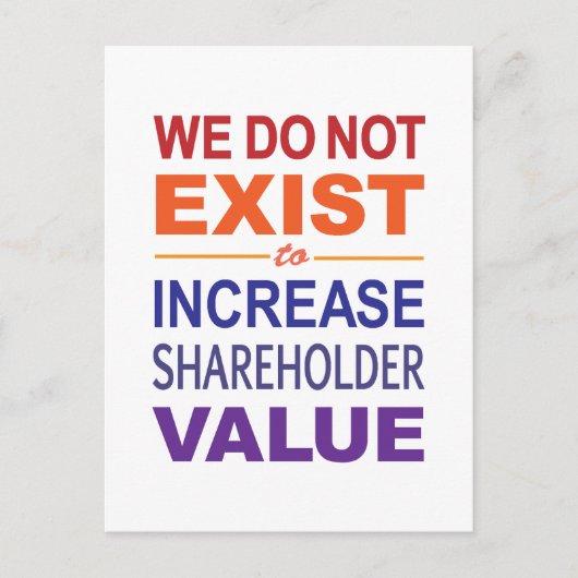 株主の為に存ぜぬ ポストカード (正面)