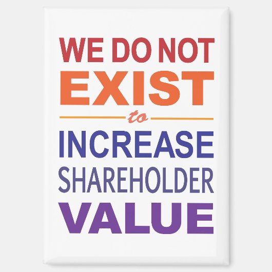 株主の為に存ぜぬ マグネット (正面)