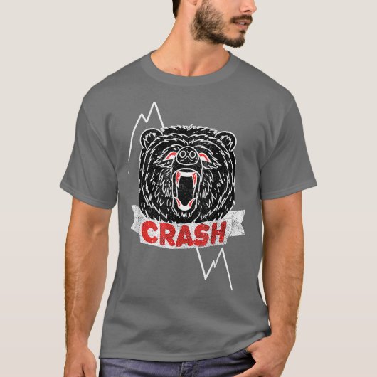 株価の急落は市場の株価に影響を及ぼす Tシャツ (正面)