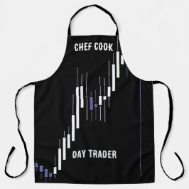 株価ろうそく立ちチャート名モノグラム エプロン