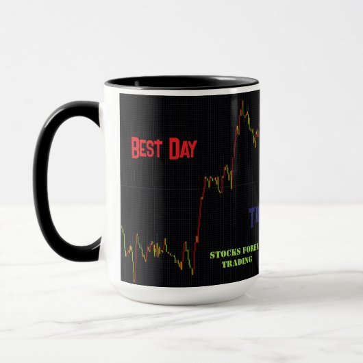 株価ろうそく足チャート日最高のトレーダー マグカップ (左)