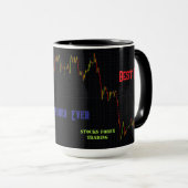 株価ろうそく足チャート日最高のトレーダー マグカップ (正面右)