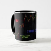 株価ろうそく足チャート日最高のトレーダー マグカップ (正面左)