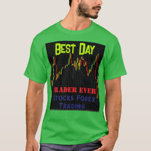 株価ろうそく足チャート日最高のトレーダー Tシャツ
