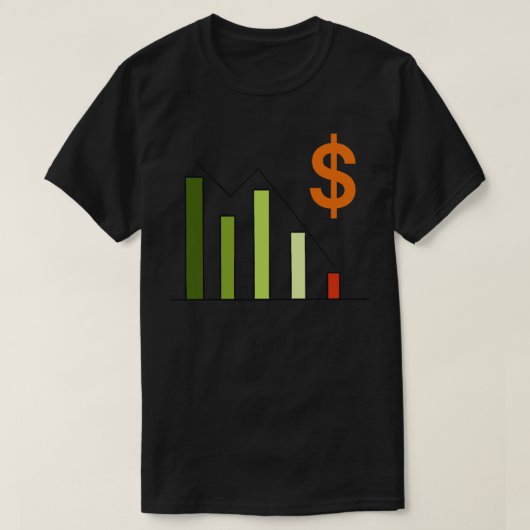 株価を投資する株価 Tシャツ (デザイン正面)