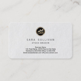 株価チャートのアイコンストックブローカープレミアムビジネスカード 名刺