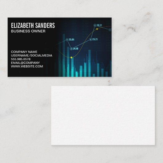 株価チャートのアナリスト番号 名刺 (正面/裏面)