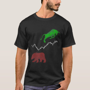 株価チャートろうそく立ち棒ベアー証券取引所 Tシャツ