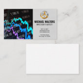 株価チャート |エステート実在ロゴ |財務 名刺 (正面/裏面)