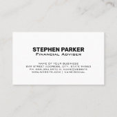 株価チャート |グラフ |財務 名刺 (裏面)