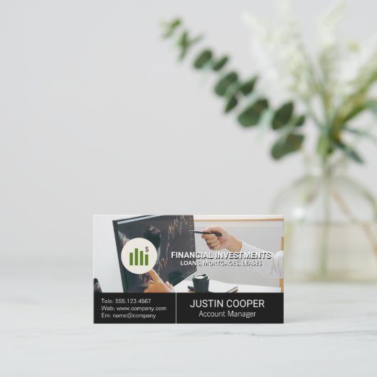 株価チャート | リスク管理の名刺 名刺 (スタンド正面)