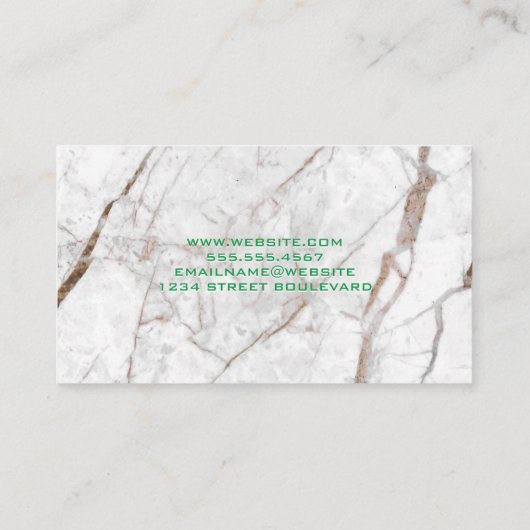 株価チャート |白大理石 名刺 (裏面)