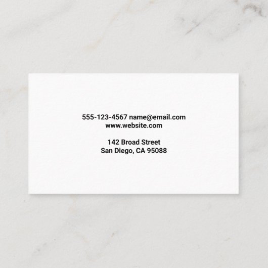 株価チャート | 財務ロゴ 名刺 (裏面)