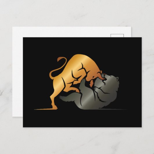 株価取引カスタム ポストカード (正面/裏面)