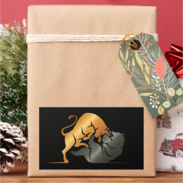 株価取引カスタム 長方形シール