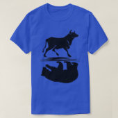 株価強気弱投資取引マネーCas Tシャツ (デザイン正面)