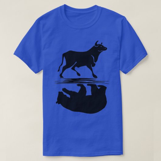 株価強気弱投資取引マネーCas Tシャツ (デザイン正面)