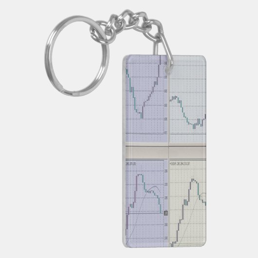 株価指数は4つのウィンドウで開く キーホルダー (正面左)