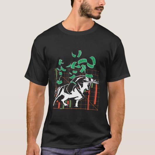 株取引の強気共有名義人トレーダー Tシャツ (正面)