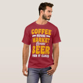 株取引デザインコーヒービアギフト Tシャツ (正面フル)