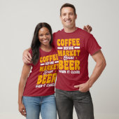 株取引デザインコーヒービアギフト Tシャツ (ユニセックス)