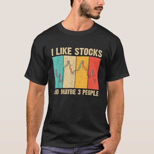株式おもしろい売買業者日取引市場 Tシャツ (正面)