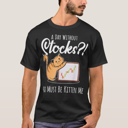 株式おもしろい市場取引投資ことわざI Tシャツ (正面)