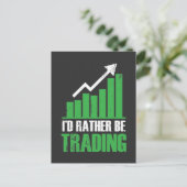 株式おもしろい市場取引日業者投資家 ポストカード (スタンド正面)