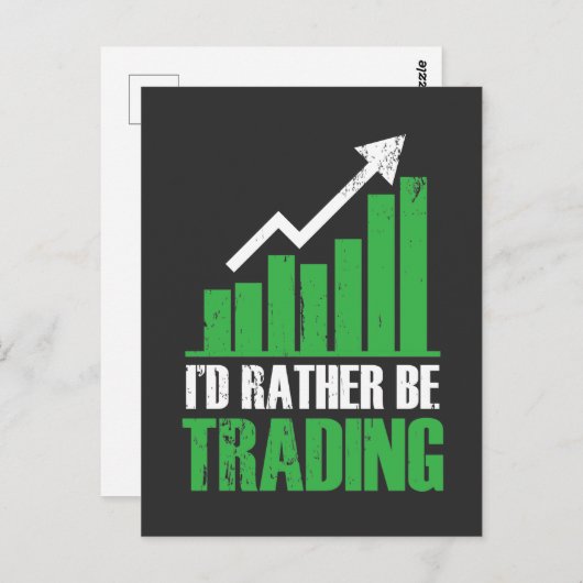 株式おもしろい市場取引日業者投資家 ポストカード (正面/裏面)