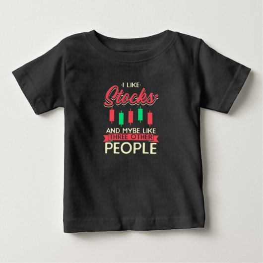 株式が好きな投資家 ベビーTシャツ (正面)