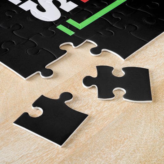 株式を取引する老人の投資家としての力 ジグソーパズル (側面)