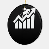 株式トレーダーのギフト取引のための強気株式市場 セラミックオーナメント (左)