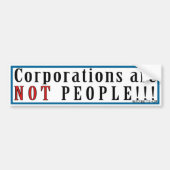 株式会社は人々ではないです! バンパーステッカー (正面)