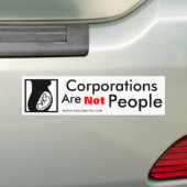 株式会社は人々ではないです バンパーステッカー (車上)