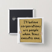 株式会社は人々時テキサス州Excutes 1です 缶バッジ (正面&裏面)