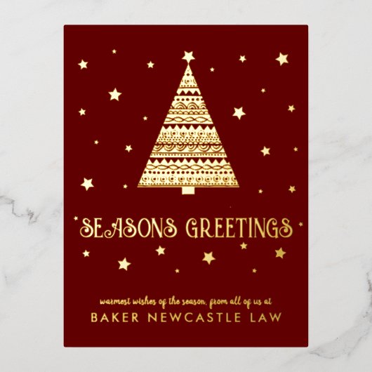 株式会社企業の季節のごあいさつ 箔シーズンポストカード (正面)