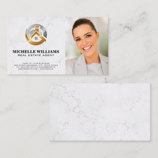 株式会社 | 実在不動産ロゴ 名刺 (正面/裏面)