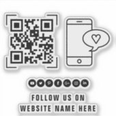 株式会社 |米国後を追QRコードスキャン シール (正面)