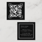 株式会社 | QRコードスキャンのミニマリスト スクエア名刺 (正面/裏面)