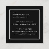 株式会社 | QRコードスキャンのミニマリスト スクエア名刺 (裏面)