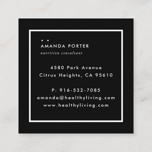 株式会社 | QRコードスキャンのミニマリスト スクエア名刺 (裏面)