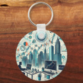 株式取引キーリング キーホルダー (裏面)