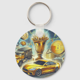 株式取引キーリング キーホルダー