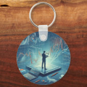 株式取引キーリング キーホルダー (正面)