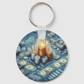 株式取引キーリング キーホルダー (正面)